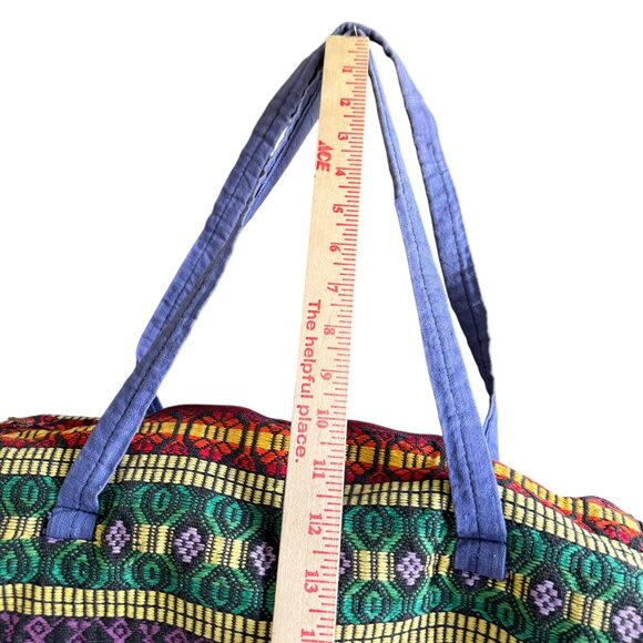 Embroidered Weekend Carry on Travel Duffel Bag Womens Multicolor Bohemian Boho - Picture 8 of 9